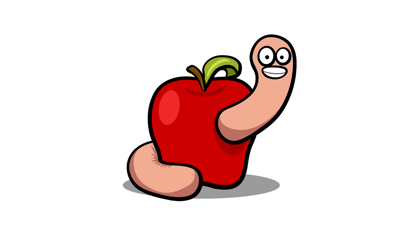 Apple worm. Червячок из яблока. Векторное яблоко с червяком. Червячок выглядывает из яблока.