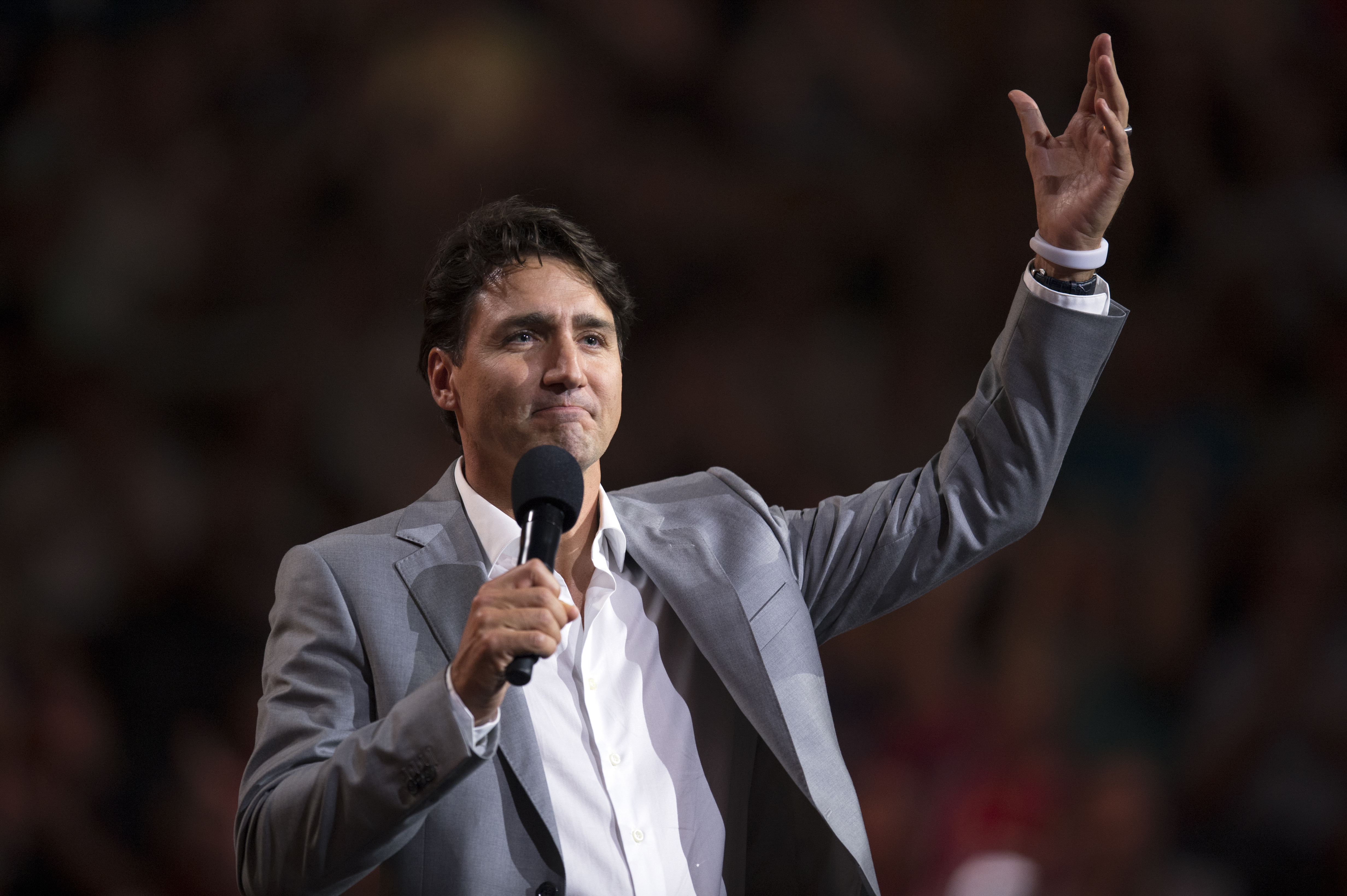 Canada’s Prime Minister Justin Trudeau speaks during the 2017 Invictus Games opening ceremonies in Toronto, Canada Sept. 23, 2017. (DoD photo by EJ Hersom)